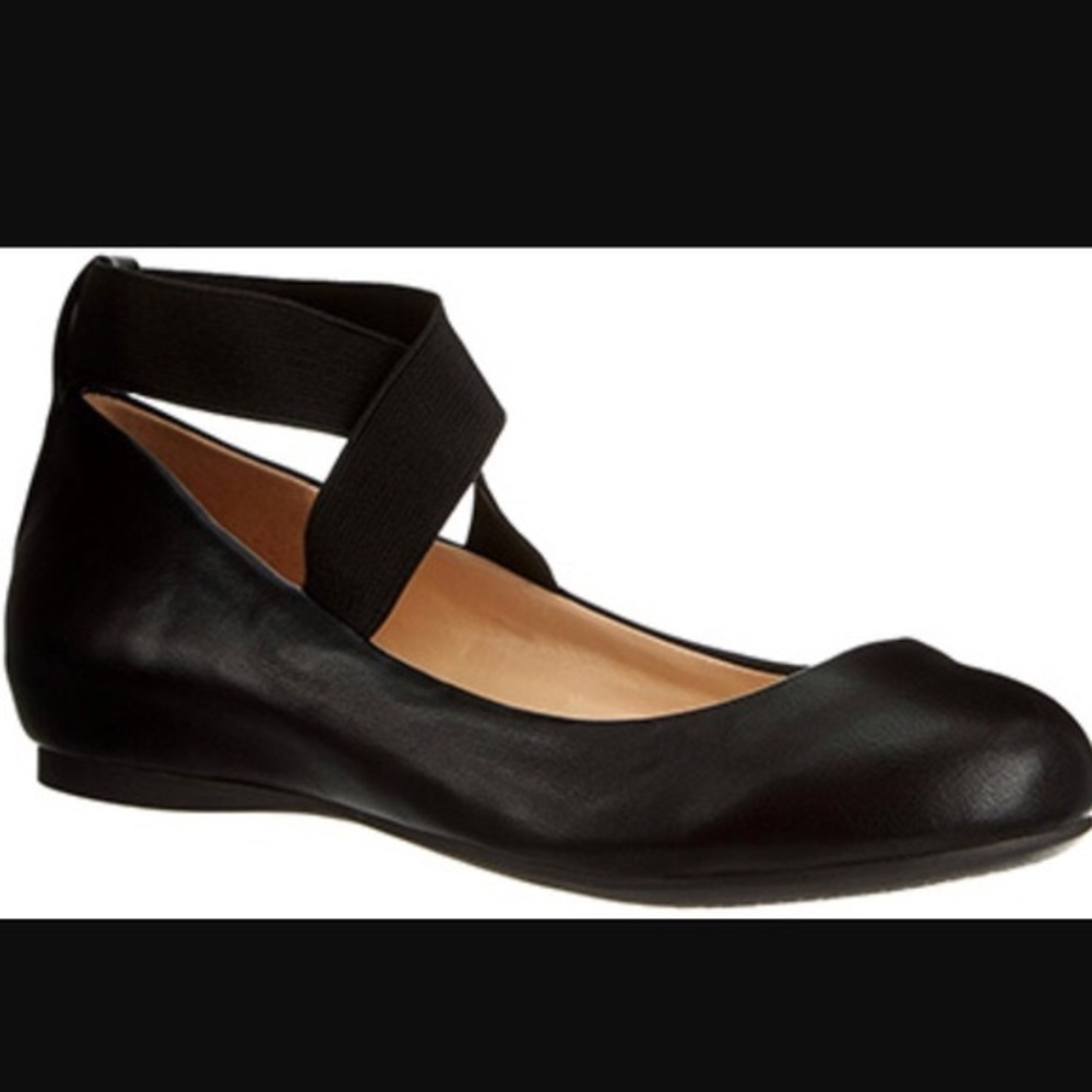 Jessica Simpson Mandayss Pull-On Criss-Cross Ankle Ballet Flats 6M Balletcore